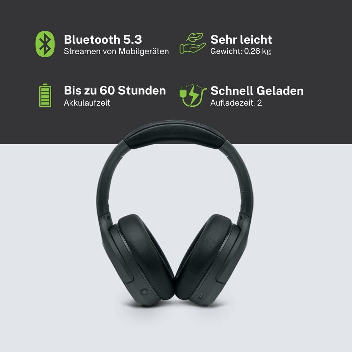 Headphones with Microphone Muse M295ANC Black Grey
