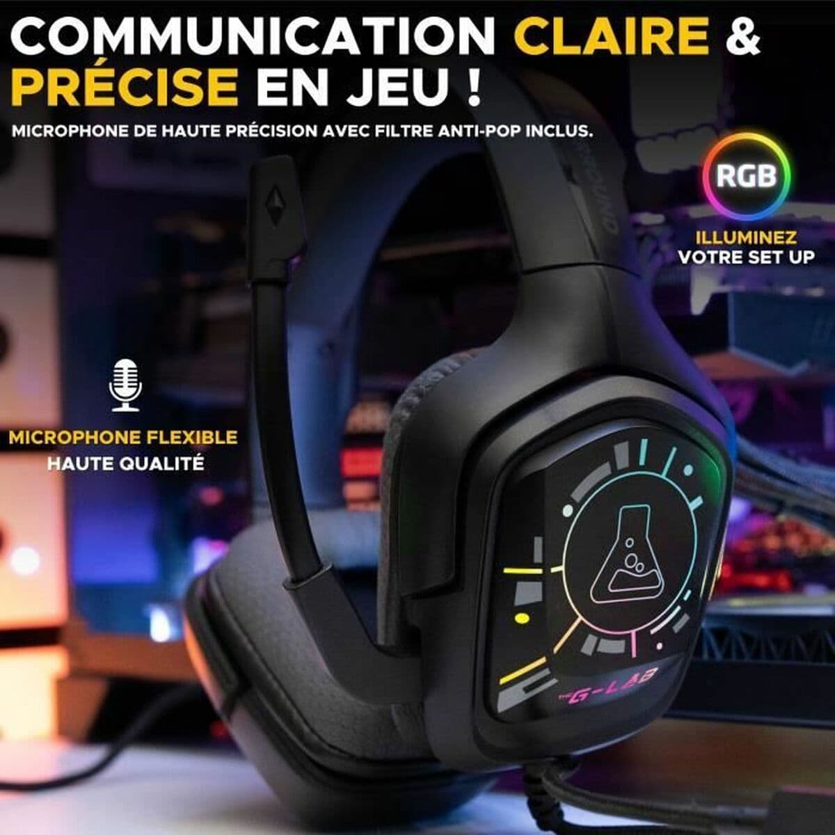 Headphones with Microphone The G-Lab KORP COBALT 7.1