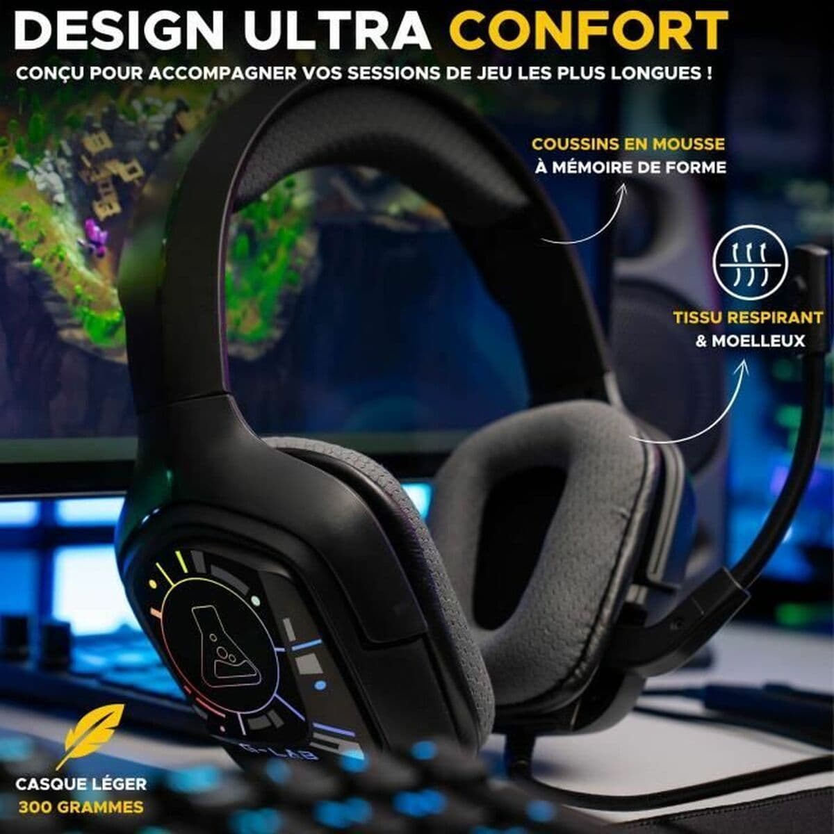 Headphones with Microphone The G-Lab KORP COBALT 7.1
