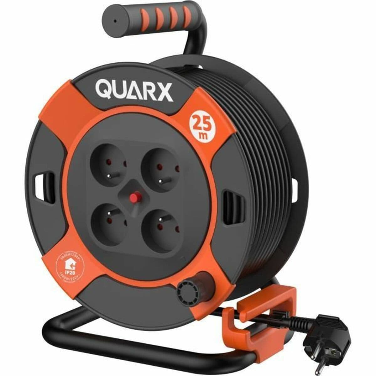 Extension Lead QUARX H05VV-F Black 25 m