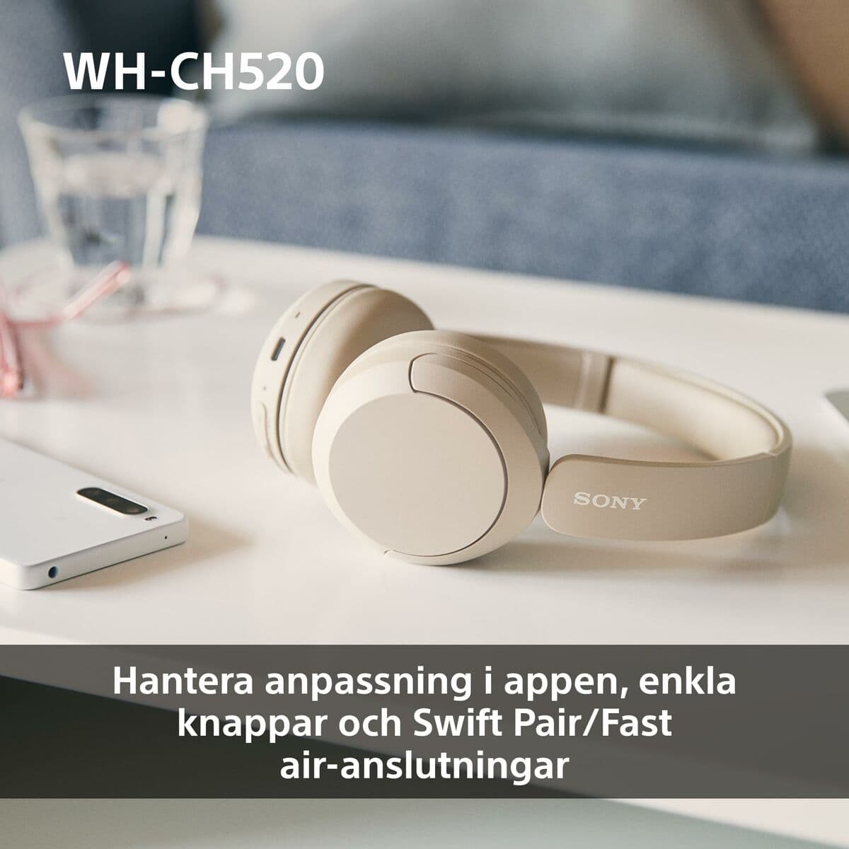 Headphones with Headband Sony WHCH520Y      * Yellow