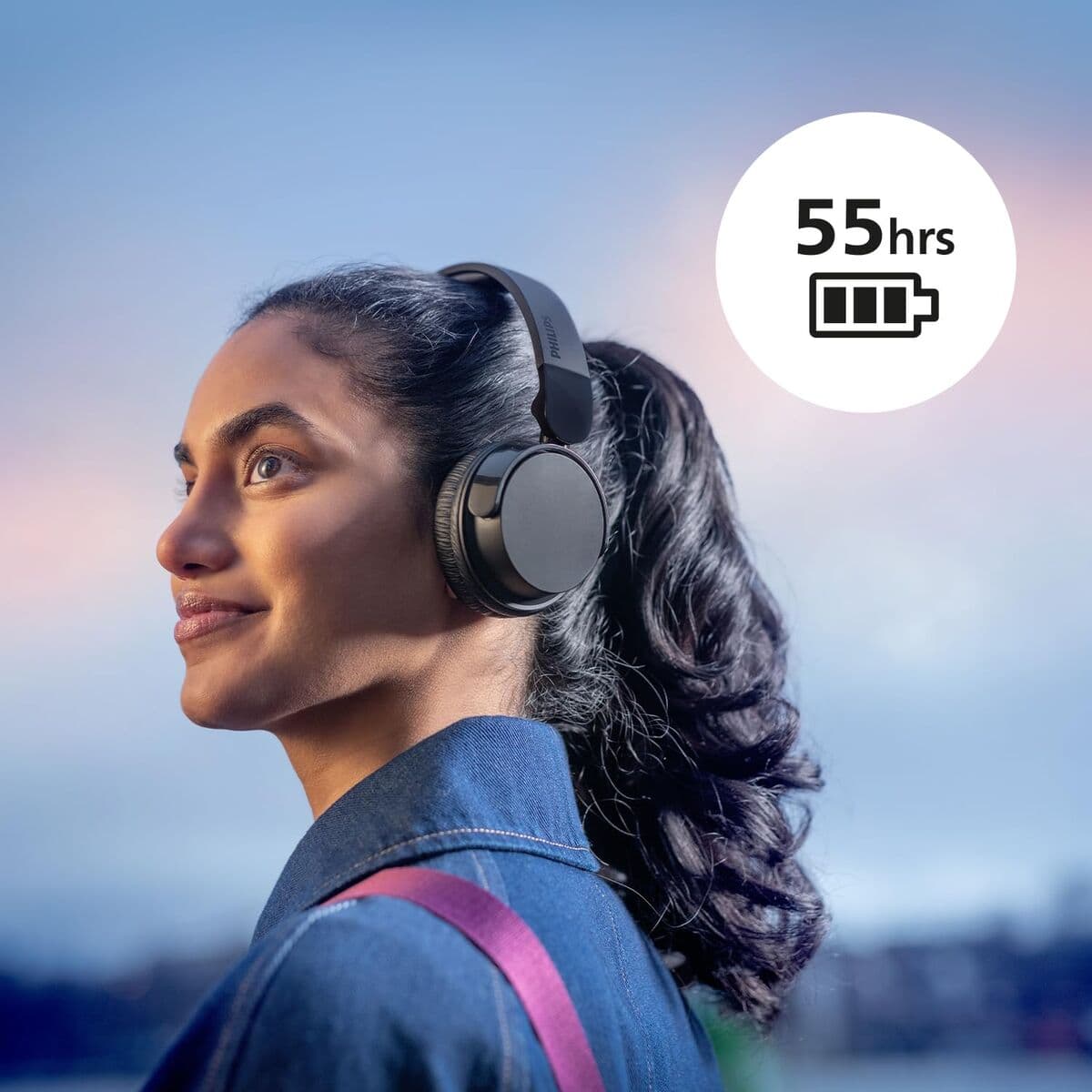 Bluetooth Headband Headphones Philips TAH4209BL Blue