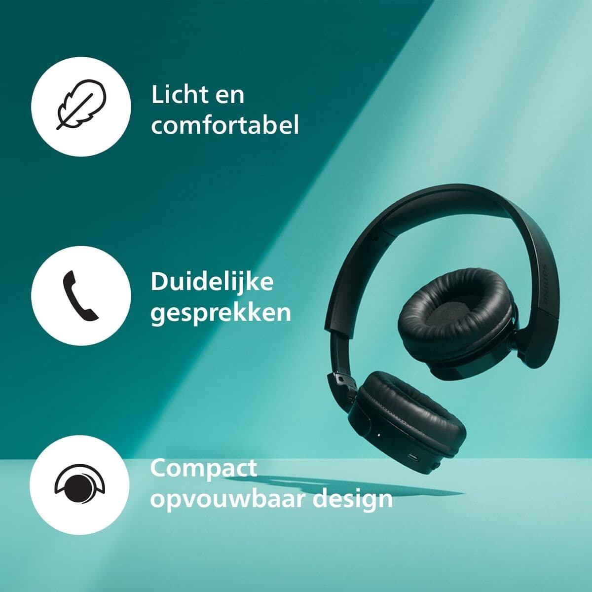 Bluetooth Headband Headphones Philips TAH4209BL Blue