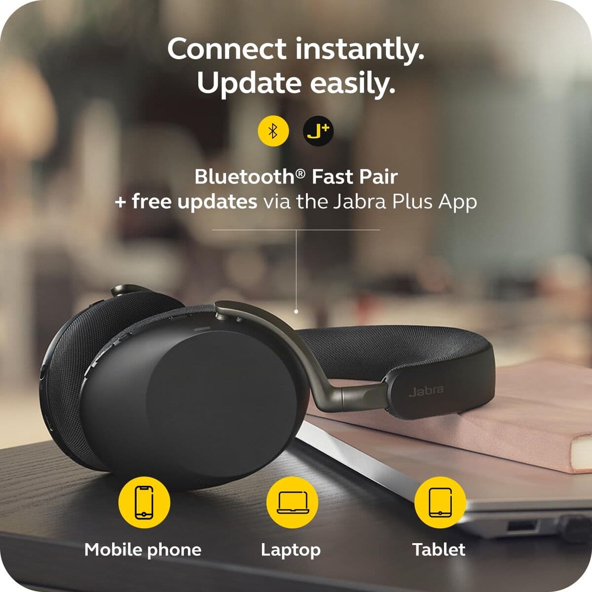 Bluetooth Headband Headphones Jabra EVOLVE3 85 Black