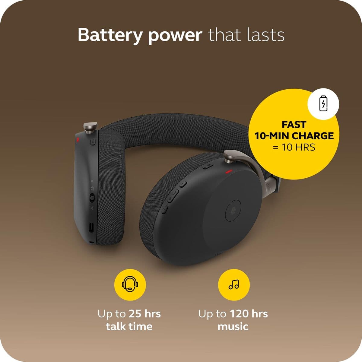 Bluetooth Headband Headphones Jabra EVOLVE3 85 UC LINK390C Black