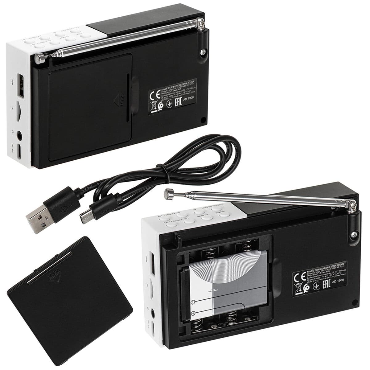 Radio Adler pll fm ad 1908 Black White