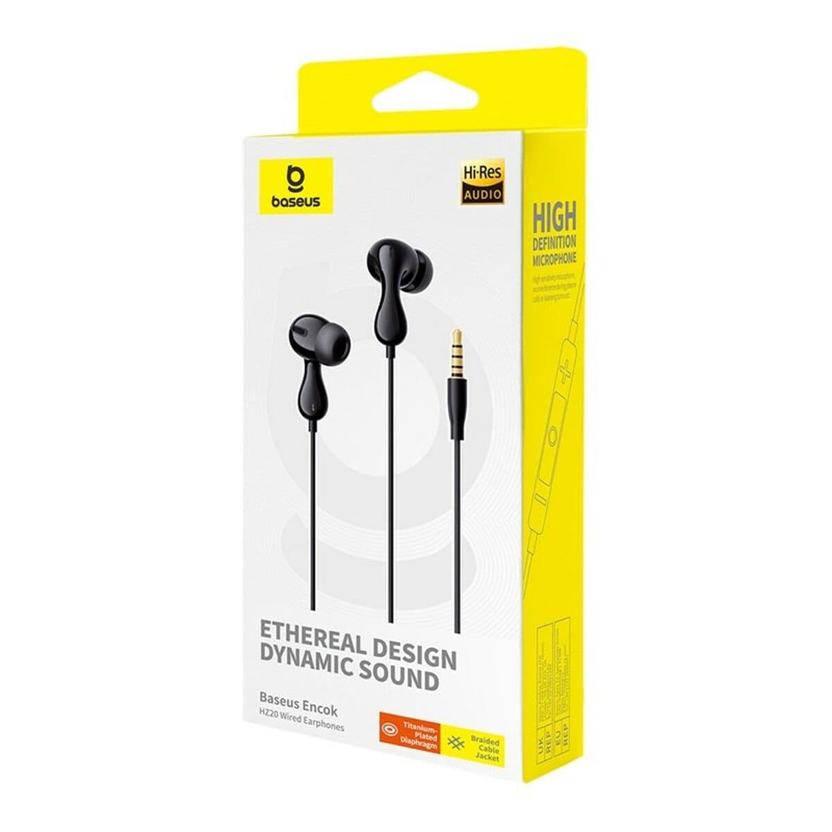 Headphones with Microphone Baseus Encok HZ20 Black