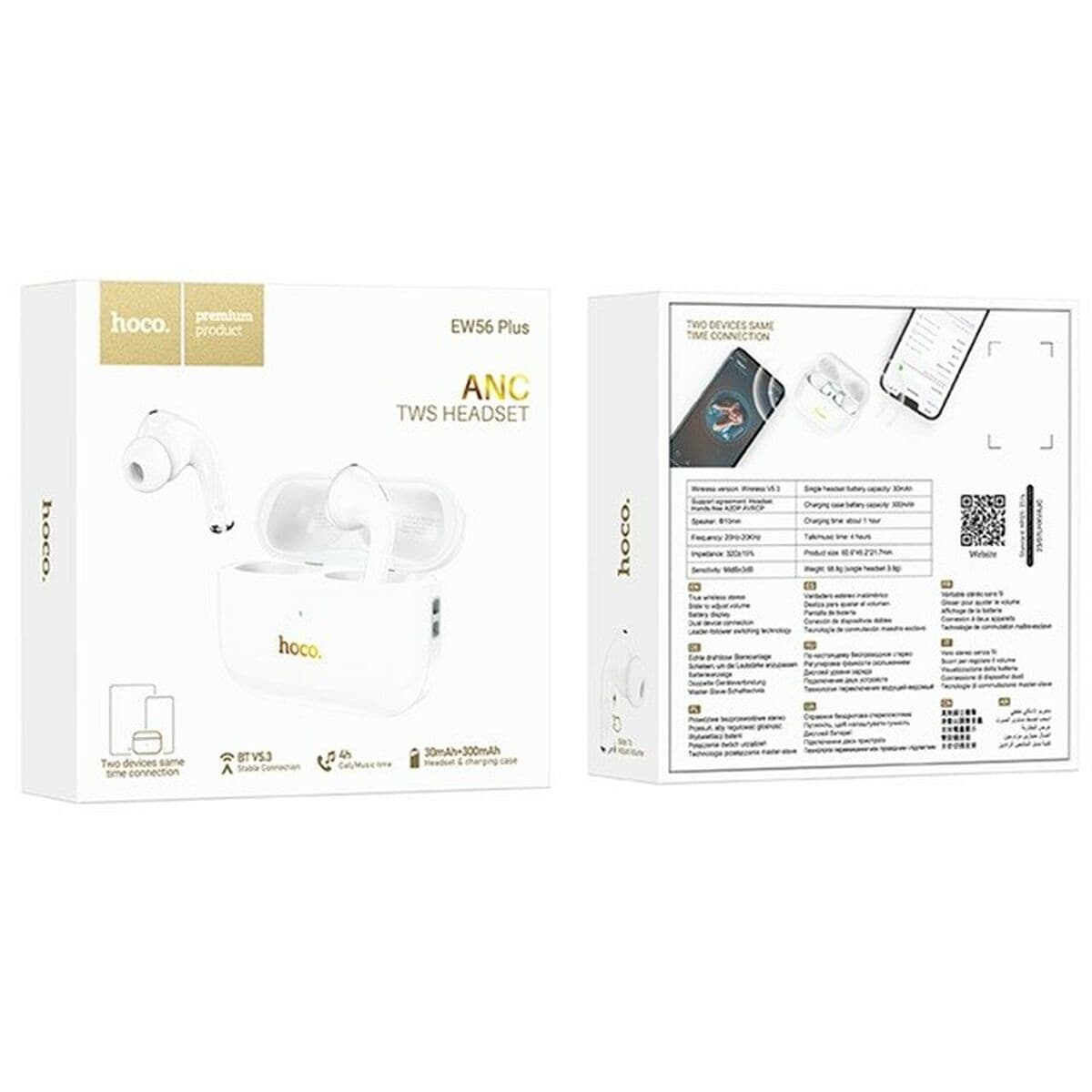Wireless Earphones with Charging Case Hoco EW56 Plus Generoso White