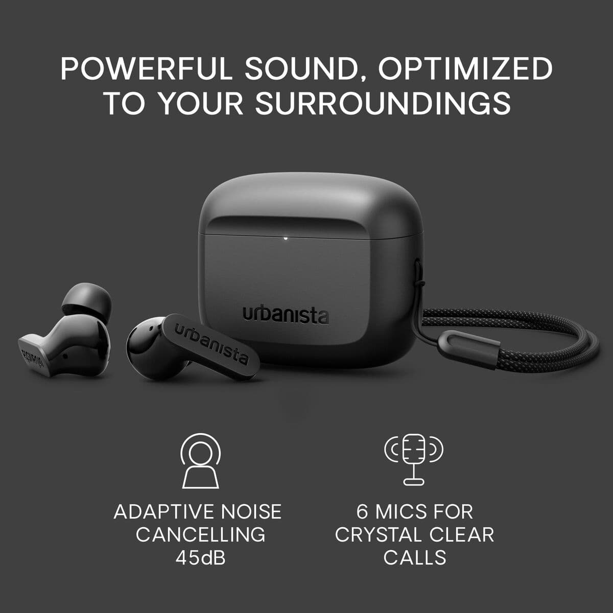 Headphones Urbanista 1037602 Black