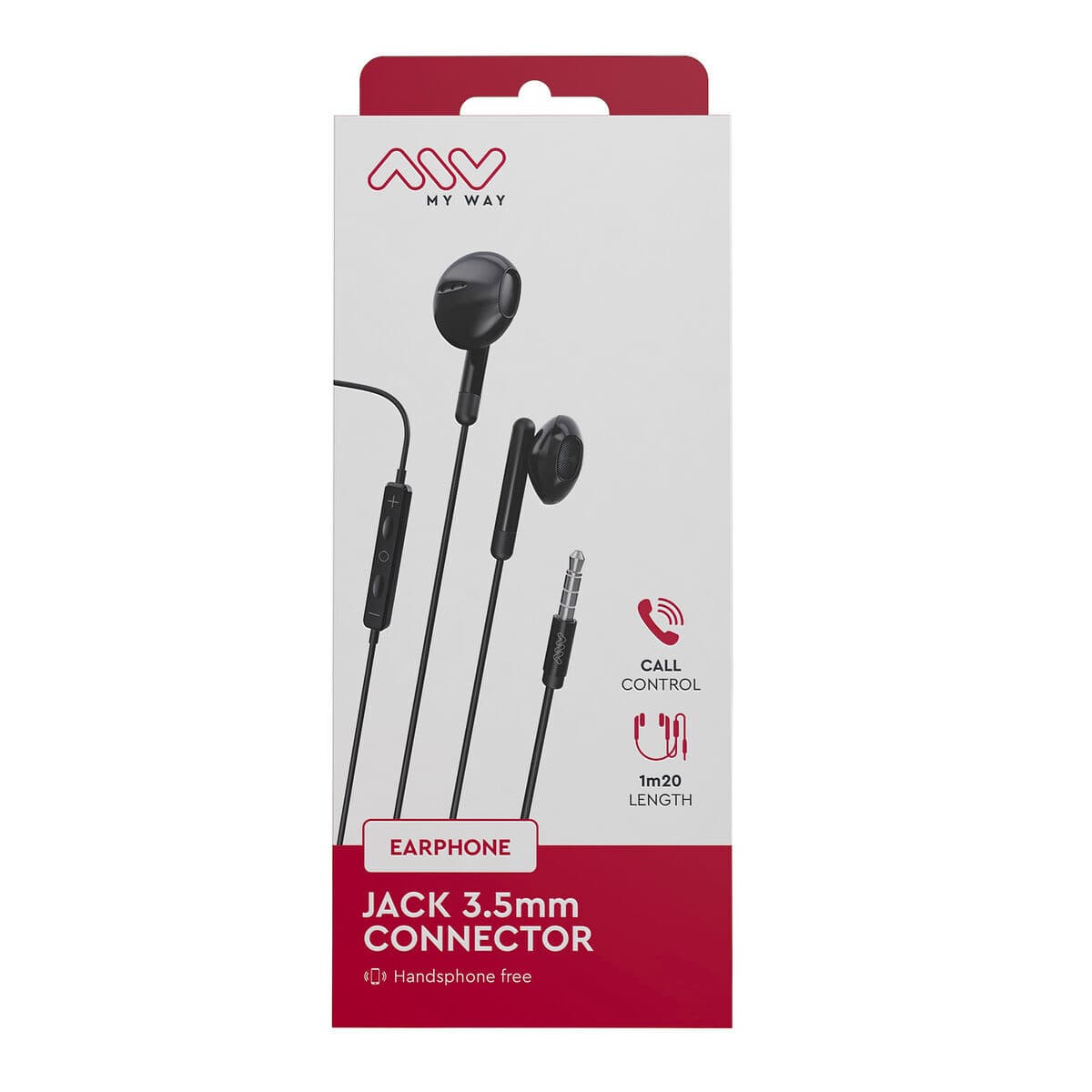 Headphones with Microphone Myway MWHPH0019 White Black