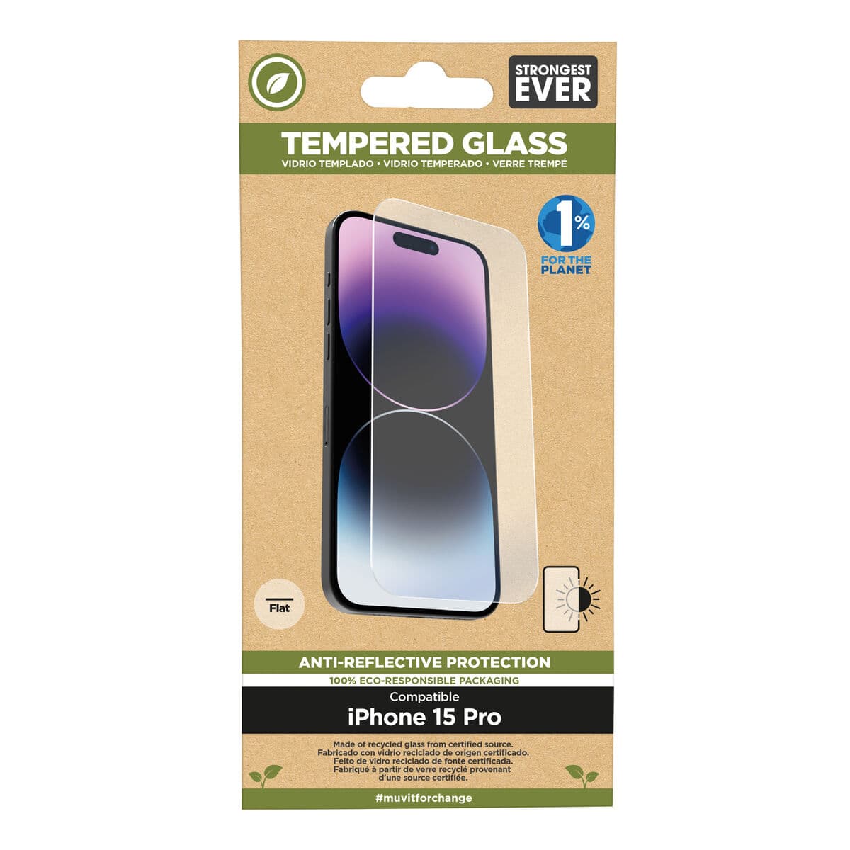 Mobile Screen Protector Muvit for Change iPhone 15 Pro