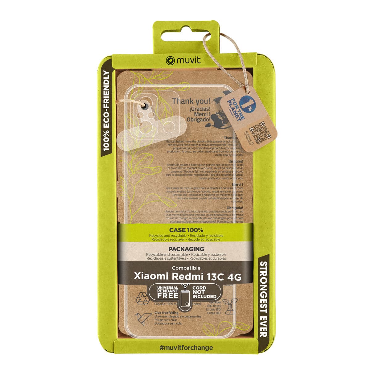 Mobile cover Muvit for Change Redmi 13C 4G Transparent