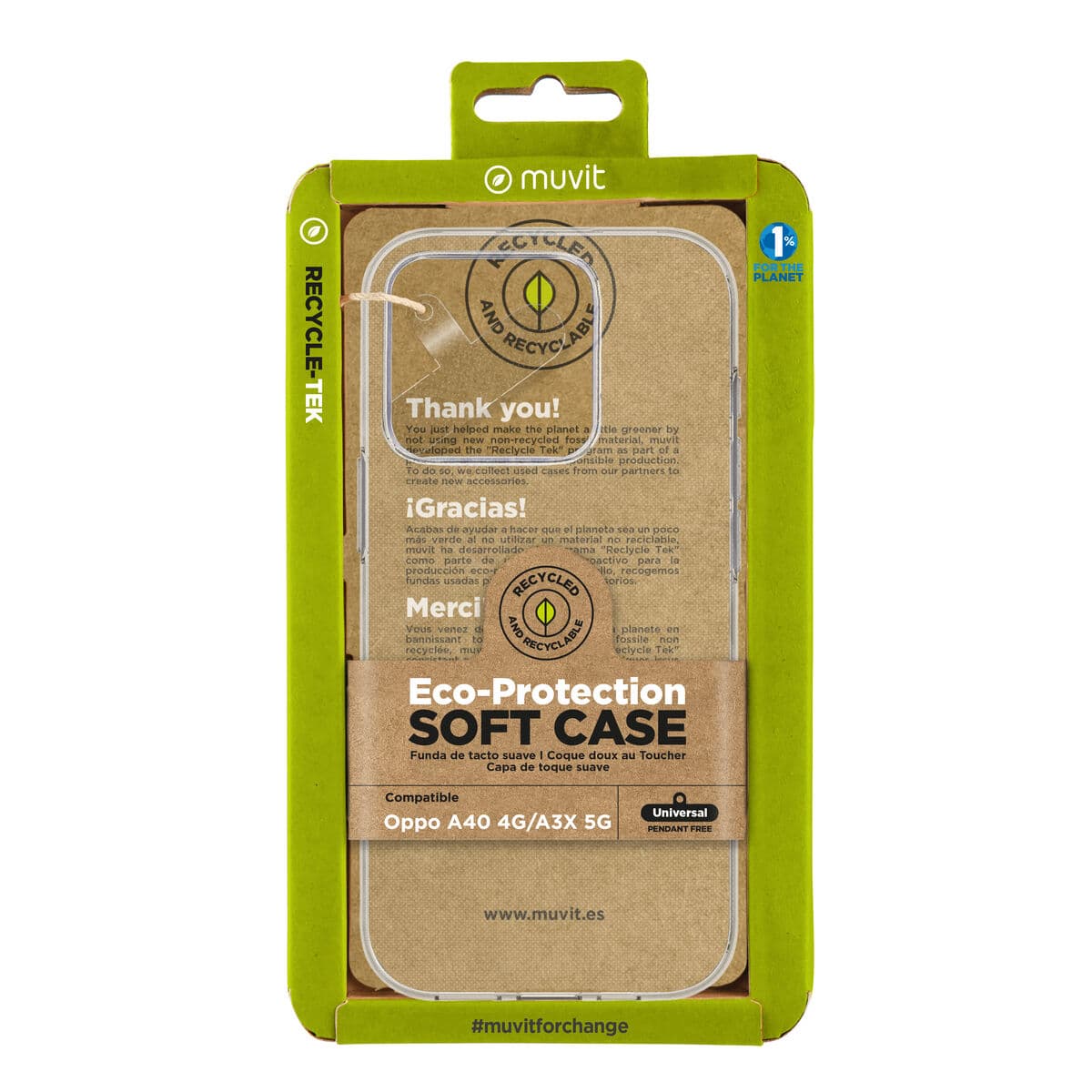 Mobile Phone Case Muvit for Change  Oppo A40