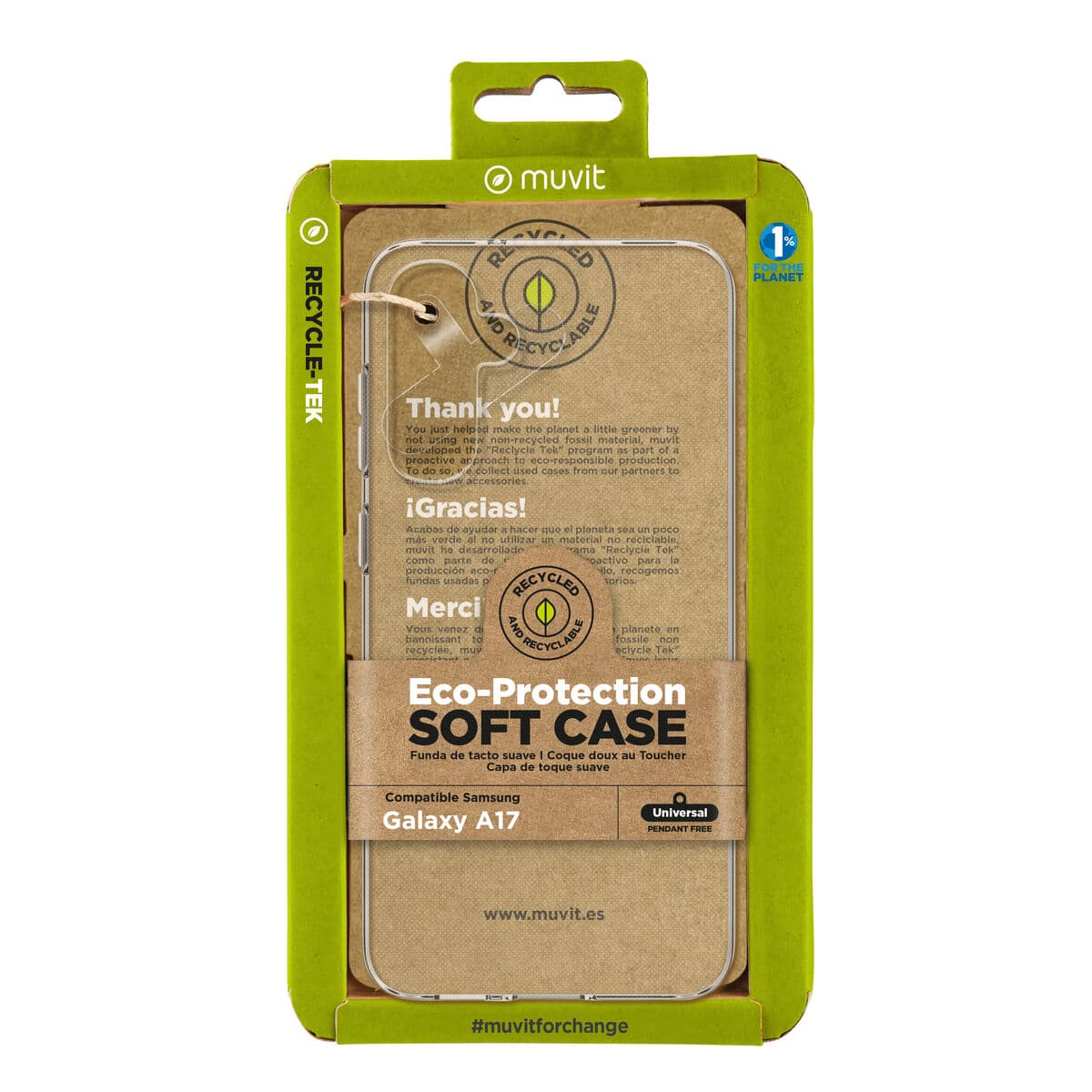 Mobile cover Muvit for Change Galaxy A17 Transparent