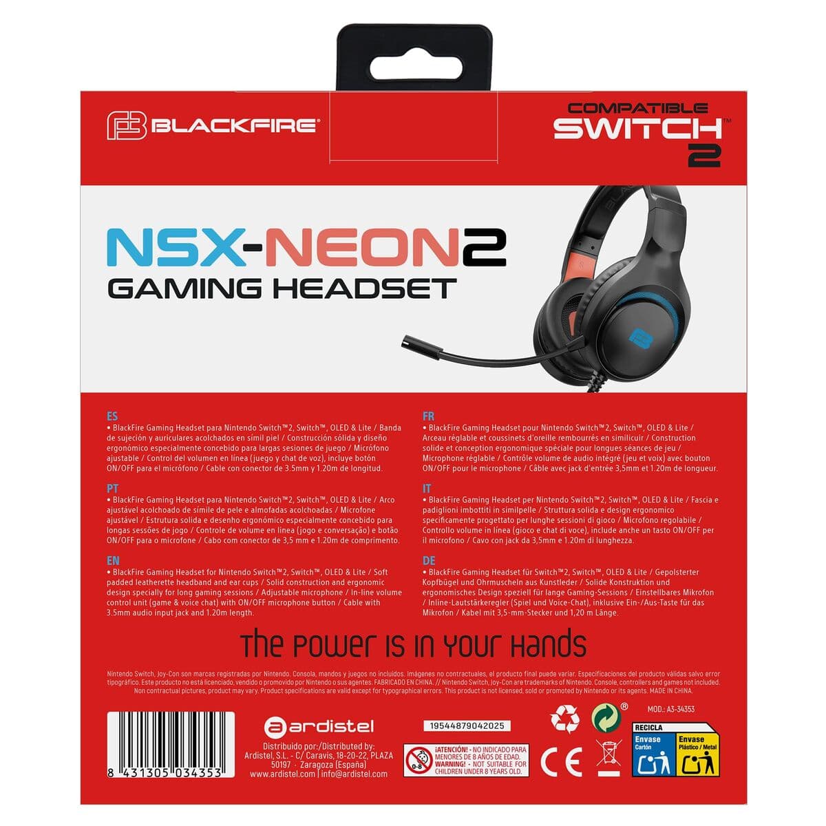 Headphones Ardistel 5034353 Black