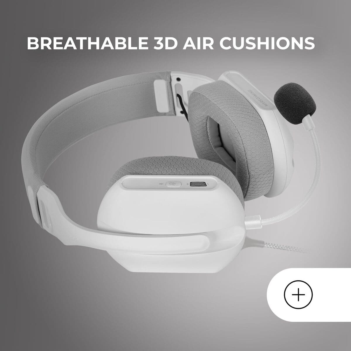 Headphones with Microphone Mars Gaming MHPROW White