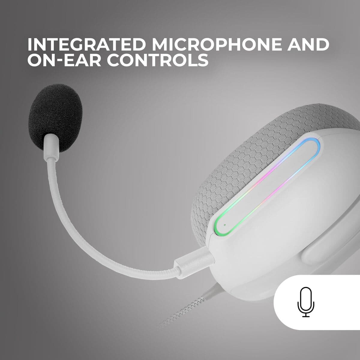 Headphones with Microphone Mars Gaming MHPROW White