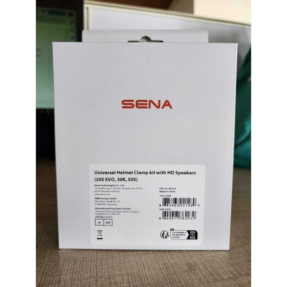 Set of helmet clips Sena SC-A0354 Black